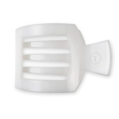 Teleties-Coconut White Flat Square Hair Clip