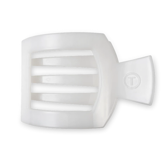 Teleties-Coconut White Flat Square Hair Clip