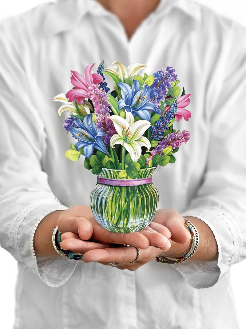 Fresh Cut Paper Mini Bouquet Pop-Up Cards