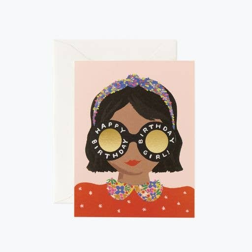 Rifle Paper Co. Headband Birthday Girl Card