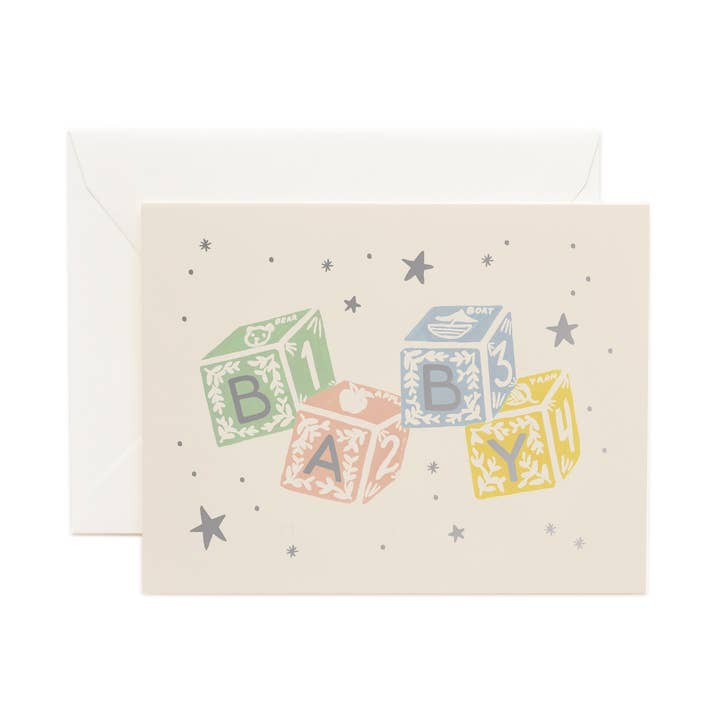 Rifle Paper Co. Classic Baby Blocks Card