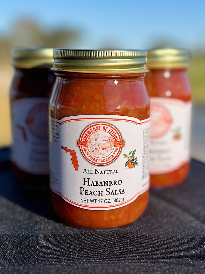 Showcase of Habanero Peach Salsa