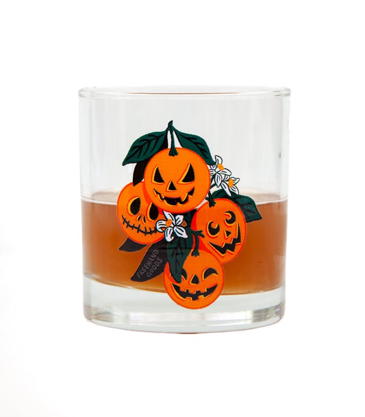 Jack-O-Lantern Rocks Glass
