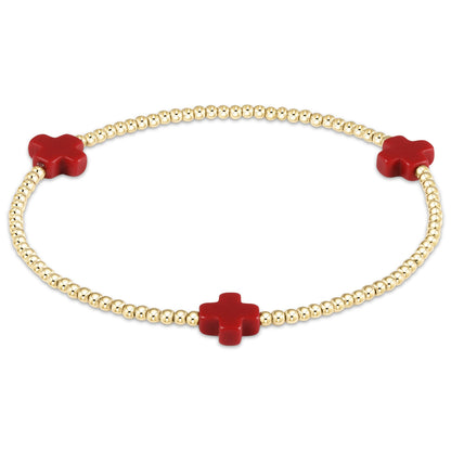 enewton Signature Cross 2mm Gold Bead Bracelet