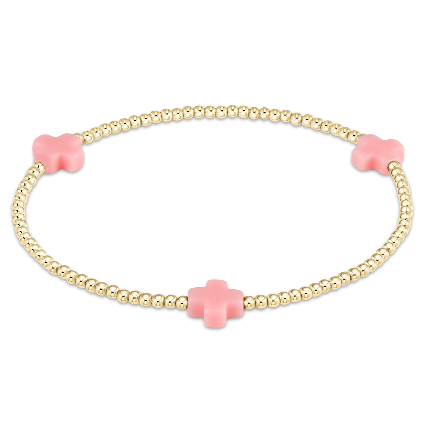 enewton Signature Cross 2mm Gold Bead Bracelet