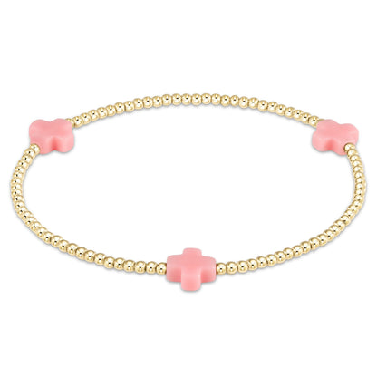 enewton Signature Cross 2mm Gold Bead Bracelet