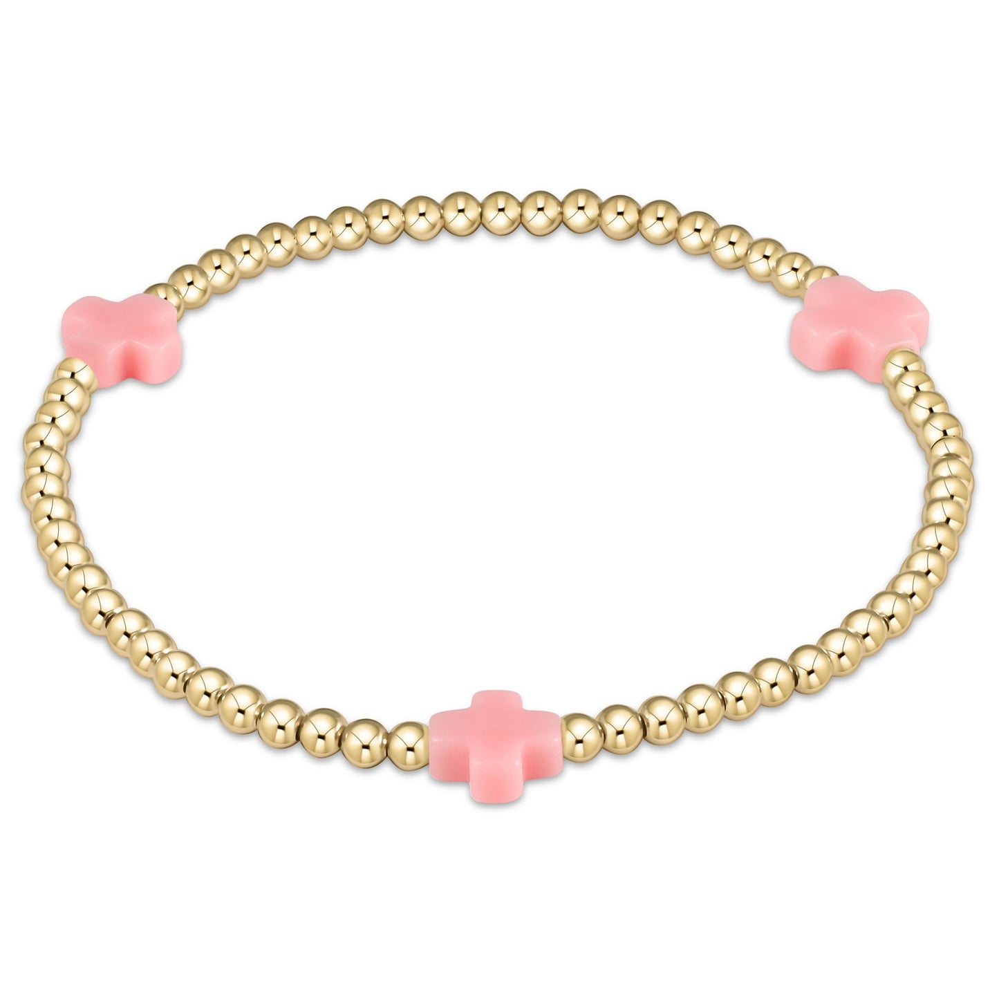 enewton Signature Cross 3mm Gold-Filled Beaded Bracelet 6.25-Inch