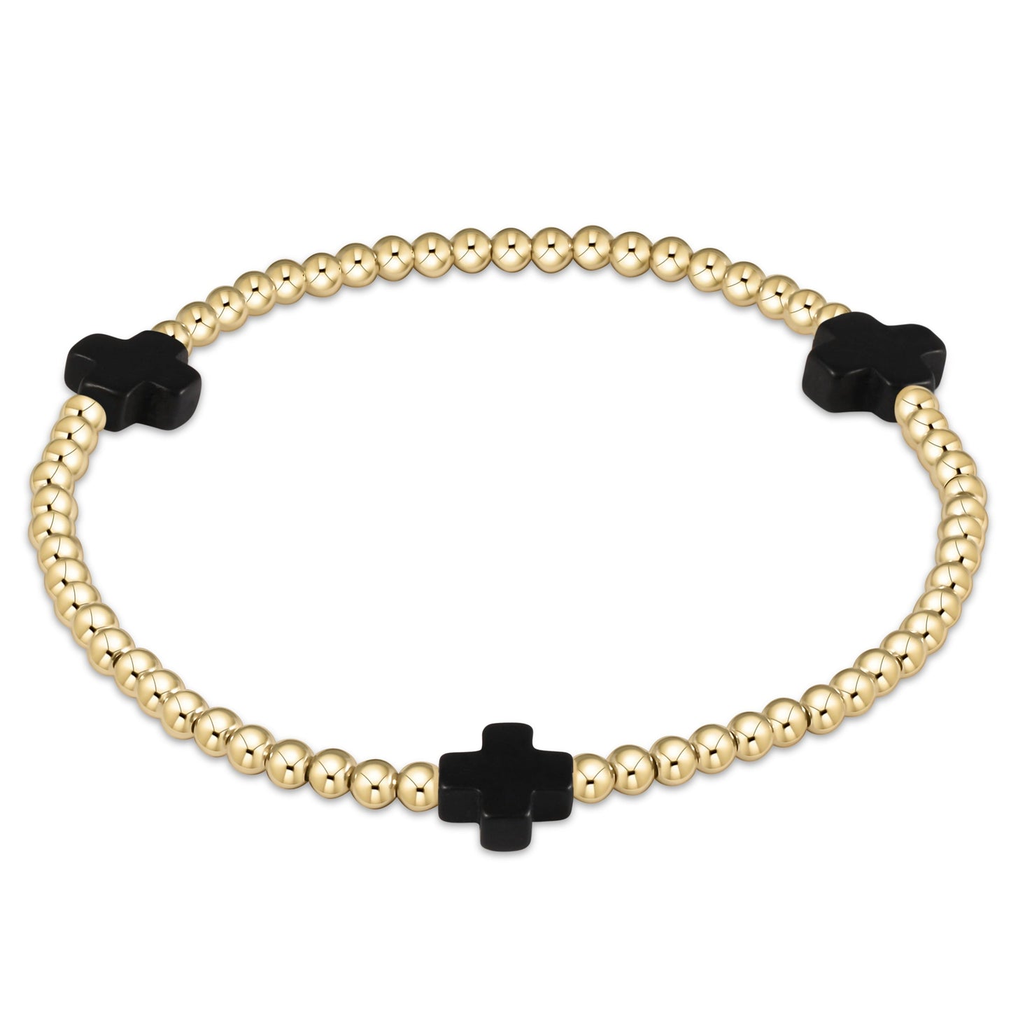 enewton Signature Cross 3mm Gold-Filled Beaded Bracelet 6.25-Inch