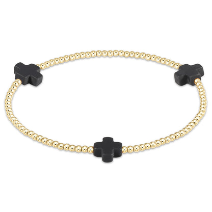 enewton Signature Cross 2mm Gold Bead Bracelet