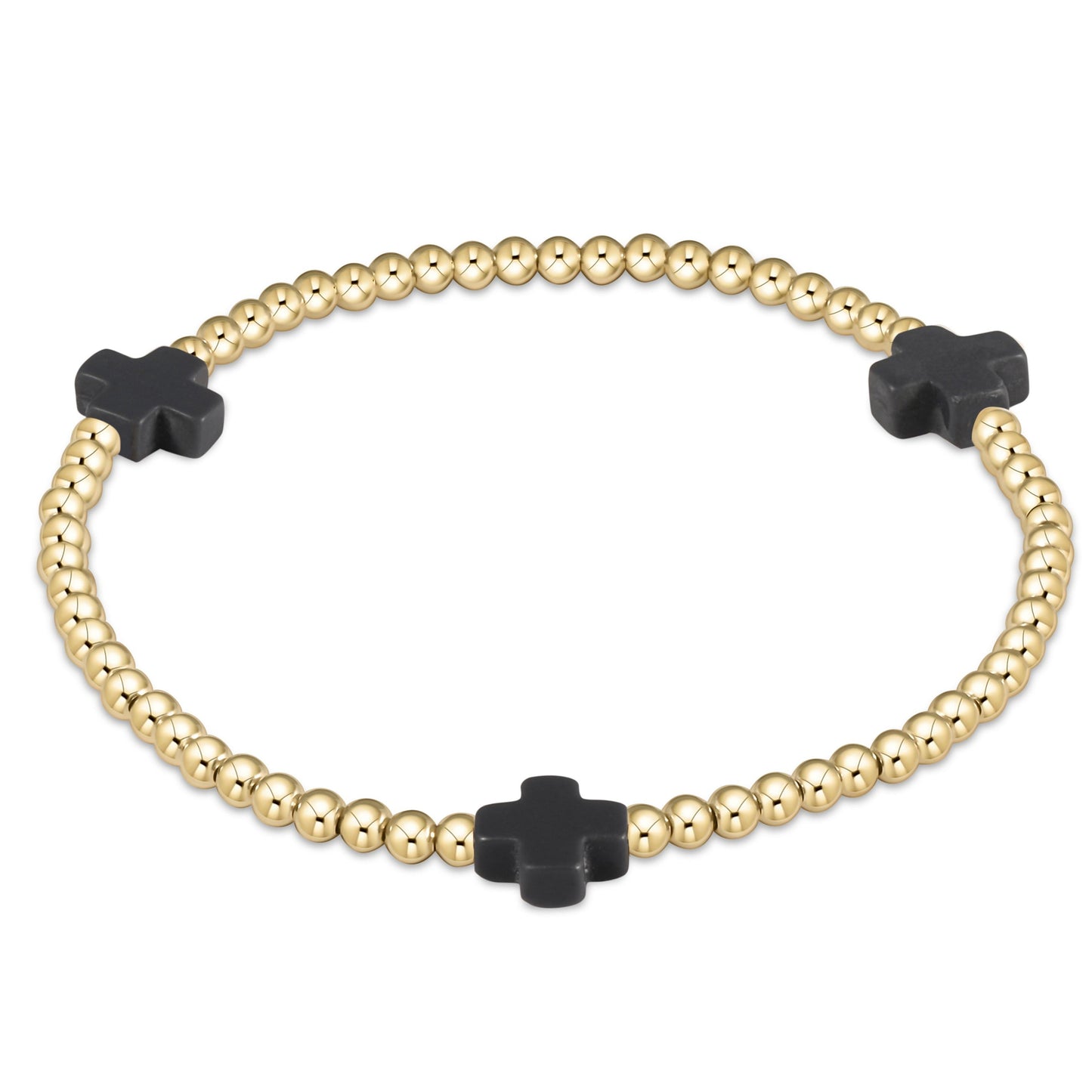 enewton Signature Cross 3mm Gold-Filled Beaded Bracelet 6.25-Inch