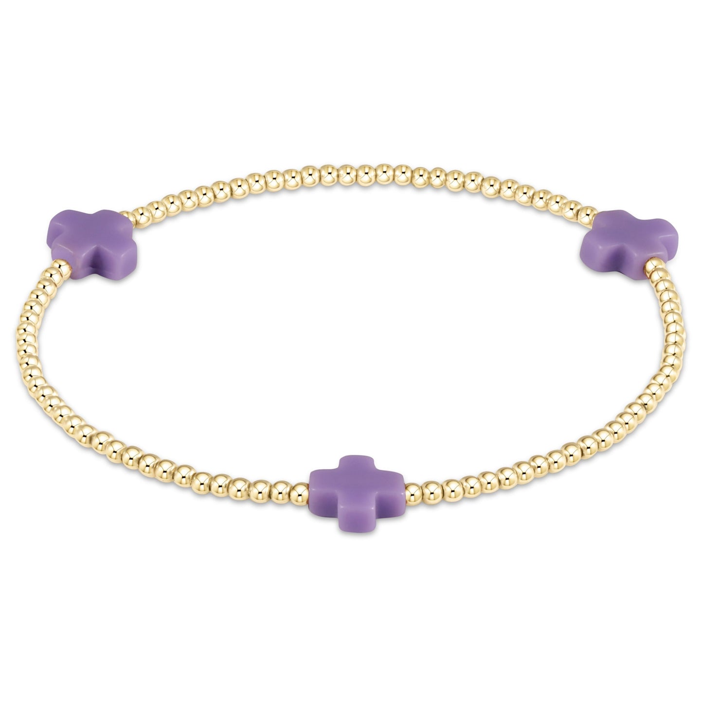 enewton Signature Cross 2mm Gold Bead Bracelet