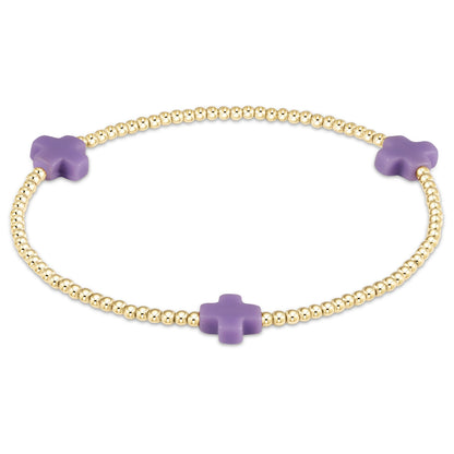 enewton Signature Cross 2mm Gold Bead Bracelet