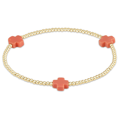 enewton Signature Cross 2mm Gold Bead Bracelet