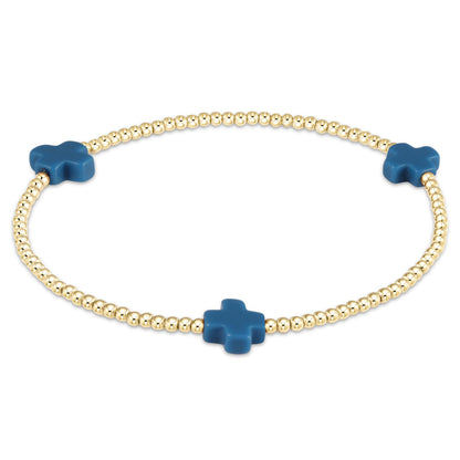 enewton Signature Cross 2mm Gold Bead Bracelet