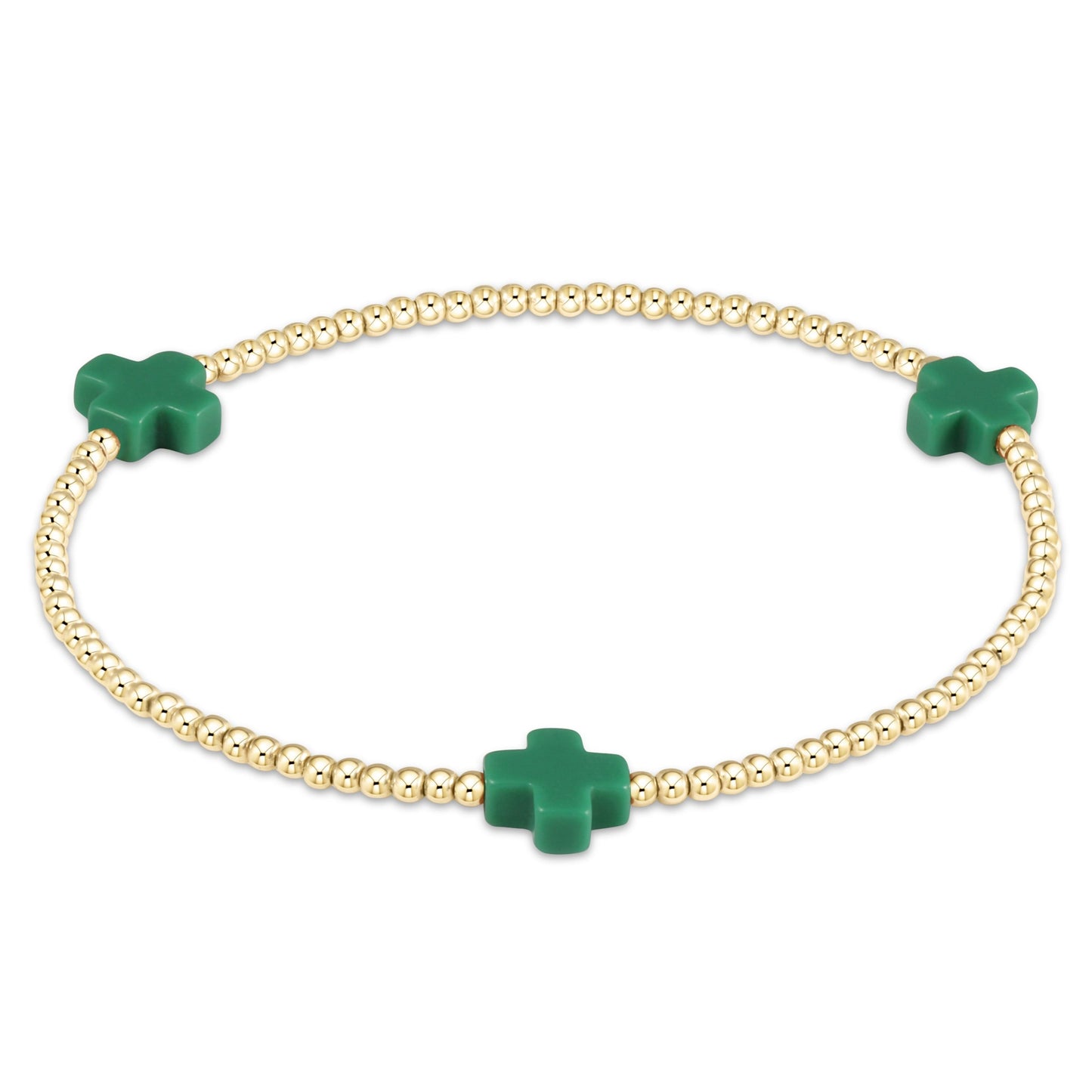 enewton Signature Cross 2mm Gold Bead Bracelet