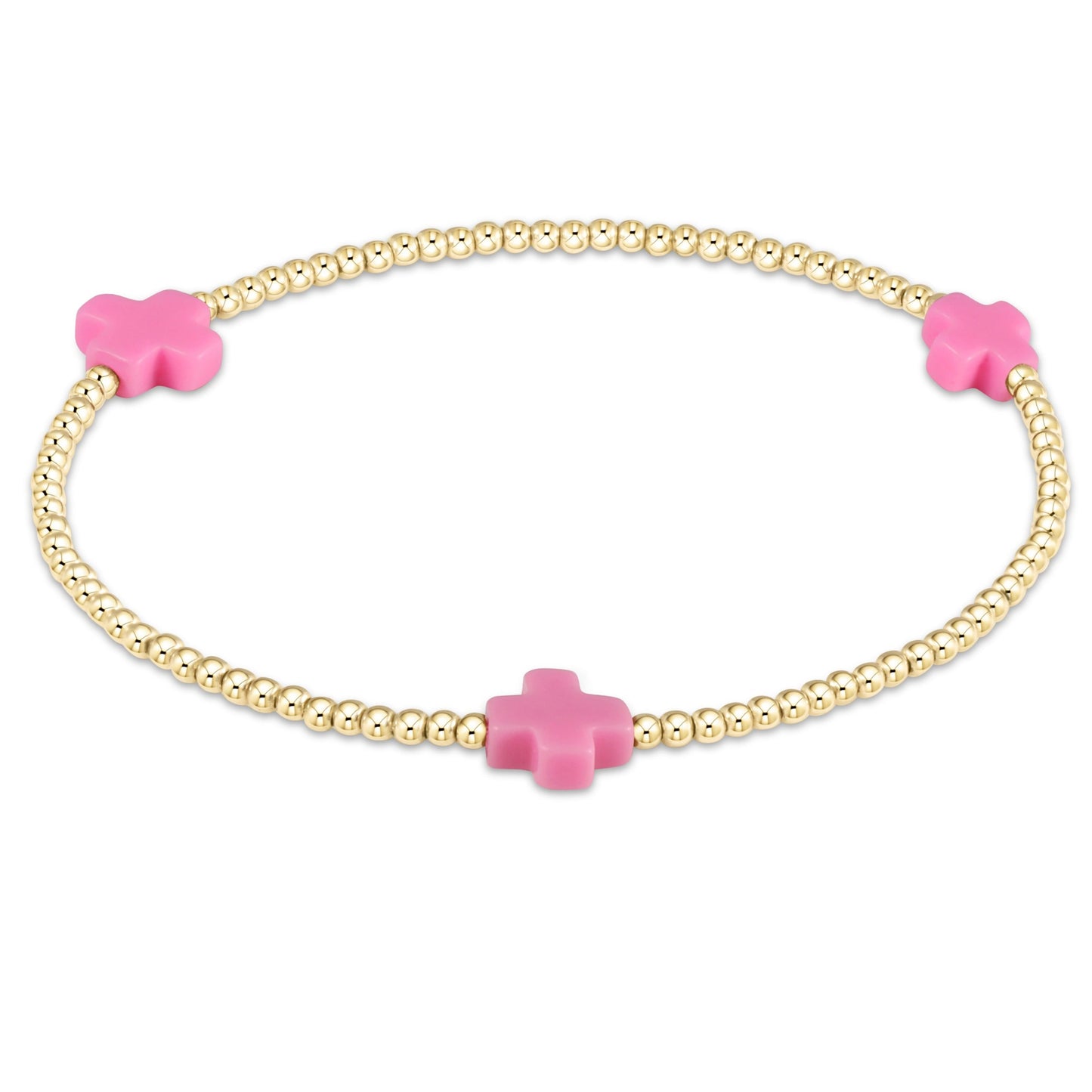 enewton Signature Cross 2mm Gold Bead Bracelet