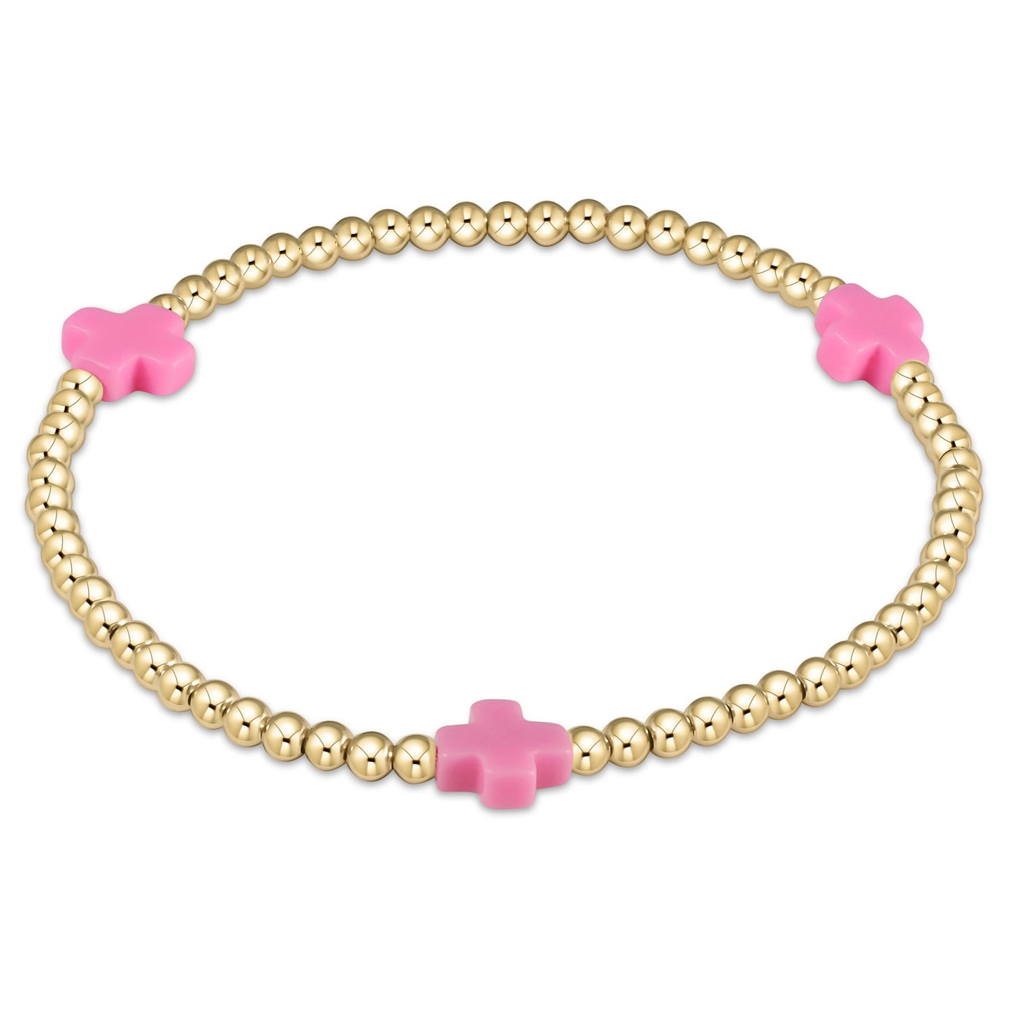 enewton Signature Cross 3mm Gold-Filled Beaded Bracelet 6.25-Inch