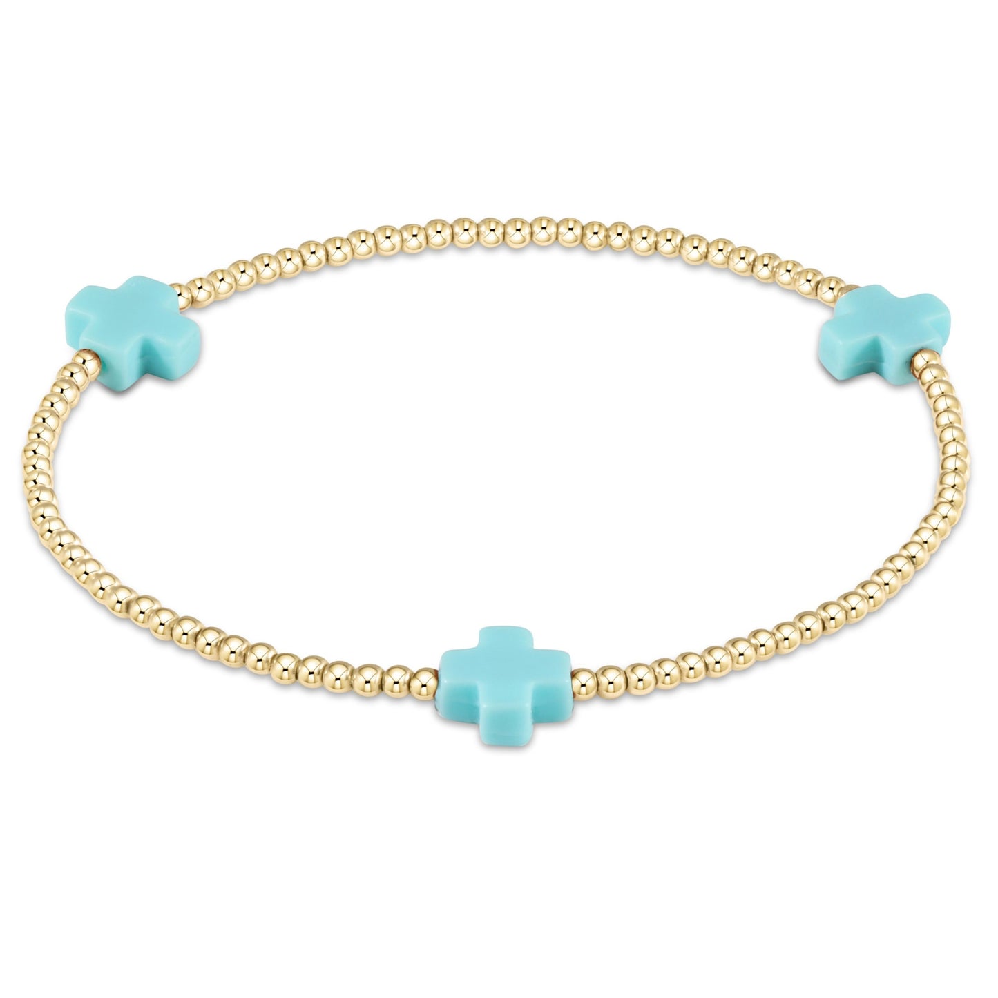 enewton Signature Cross 2mm Gold Bead Bracelet