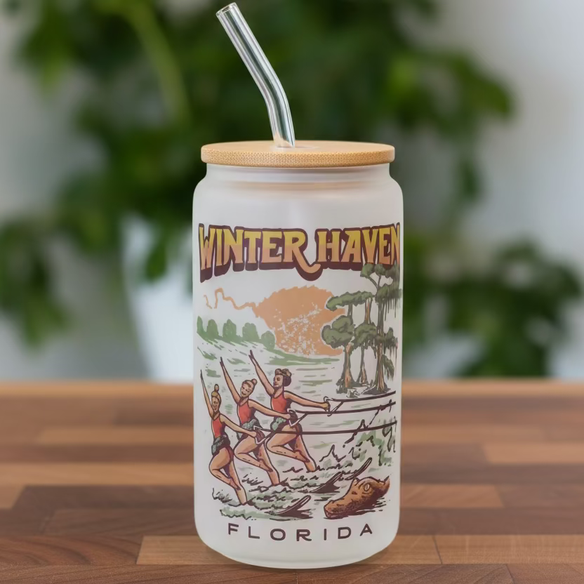 16oz Frosted Can Cup - Small Town Designs