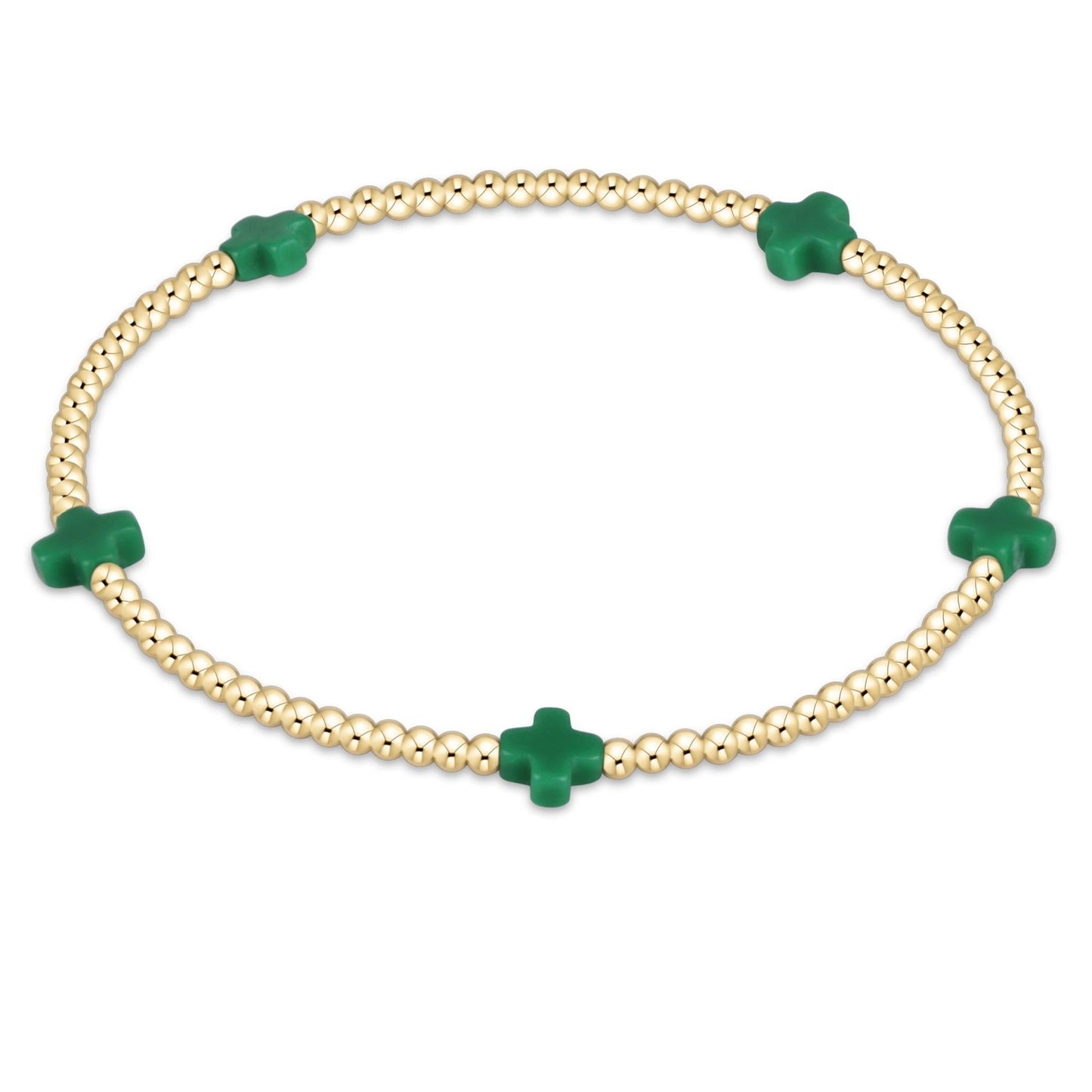 enewton Signature Cross Small 2mm Gold Bead Bracelet