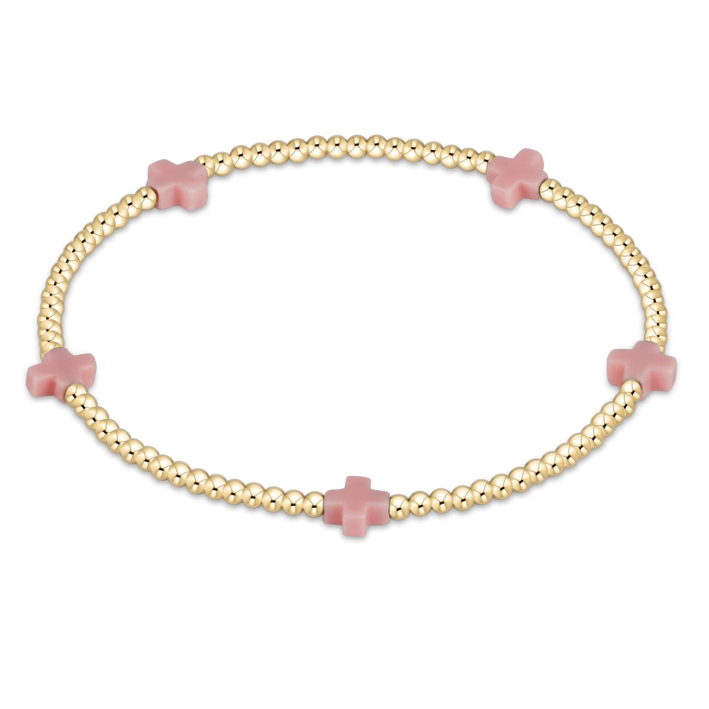 enewton Signature Cross Small 2mm Gold Bead Bracelet
