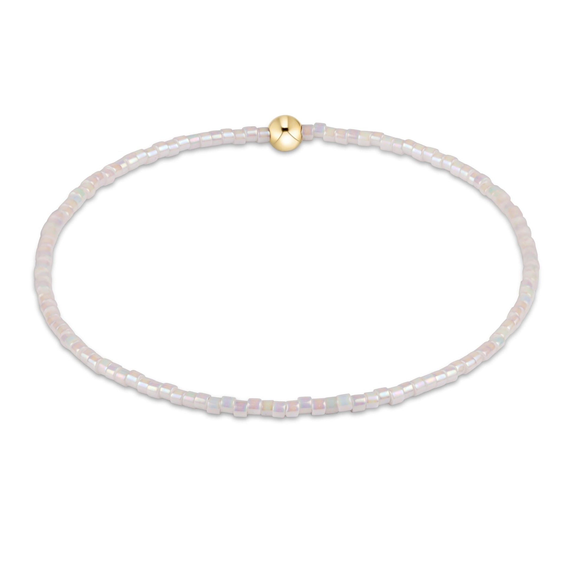 enewton Hope Classic Bracelet Silky White Beaded Stretch