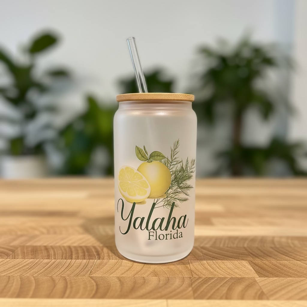 16oz Frosted Can Cup - Small Town Designs