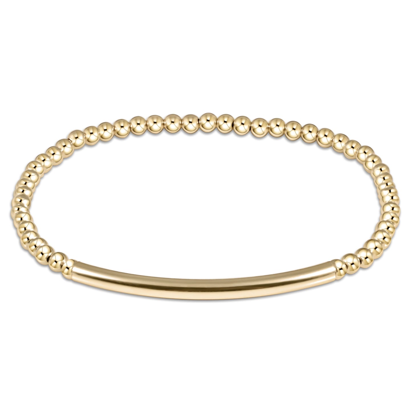 eNewton Bliss Bar 3mm Gold-Filled Stackable Bead Bracelet