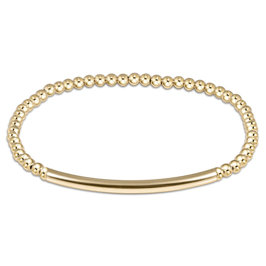 eNewton Bliss Bar 3mm Gold-Filled Stackable Bead Bracelet