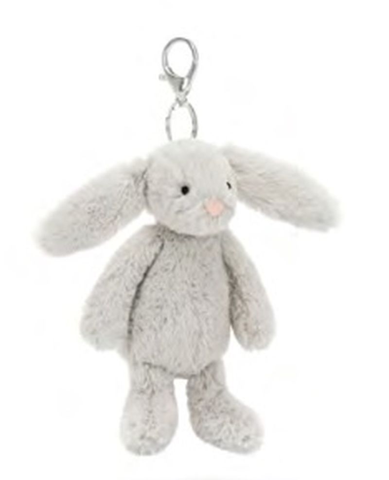 Bashful Grey Bunny Bag Charm