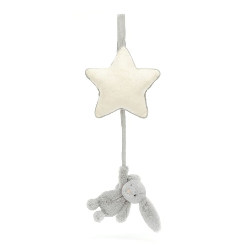 Bashful Silver (Grey) Bunny Musical Pull