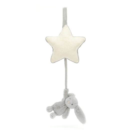 Bashful Silver (Grey) Bunny Musical Pull