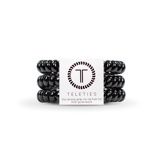 Jet Black Hair Ties