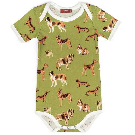 Org One Piece Green Dog 6-12M