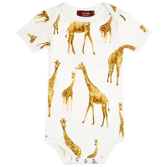 Bam One Piece Orange Giraffe 3-6M