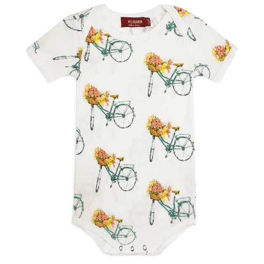 Bam One Piece Floral Bicycle 3-6M