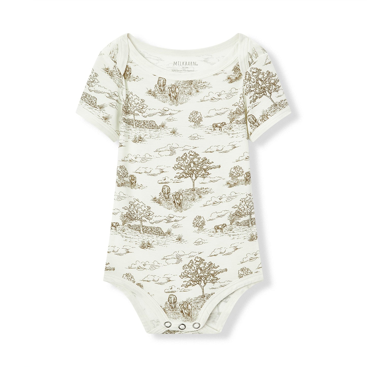 Country Toile Luxe Stretch Short Sleeve One Piece