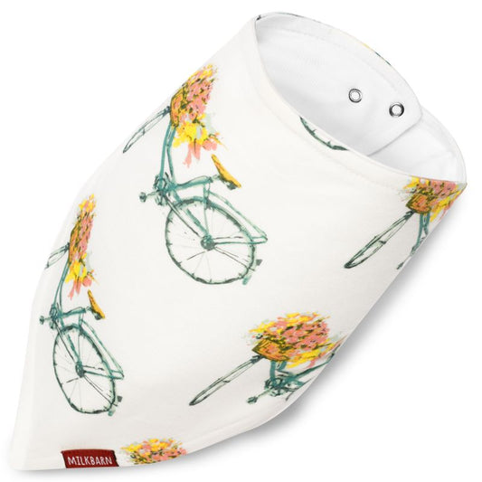 Bam Kerchief Bib Floral Bicycle