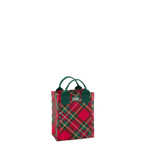 Swig- Christmas Plaid Reusable Gift Bag Large (Copy)