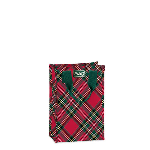 Swig- Christmas Plaid Reusable Gift Bag Large (Copy)