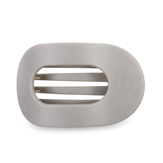 Silver Flames  Flat Round Hair Clip