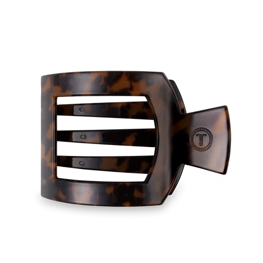 Teleties-Tortoise Flat Square Hair Clip