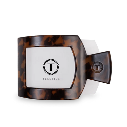 Teleties-Tortoise Flat Square Hair Clip