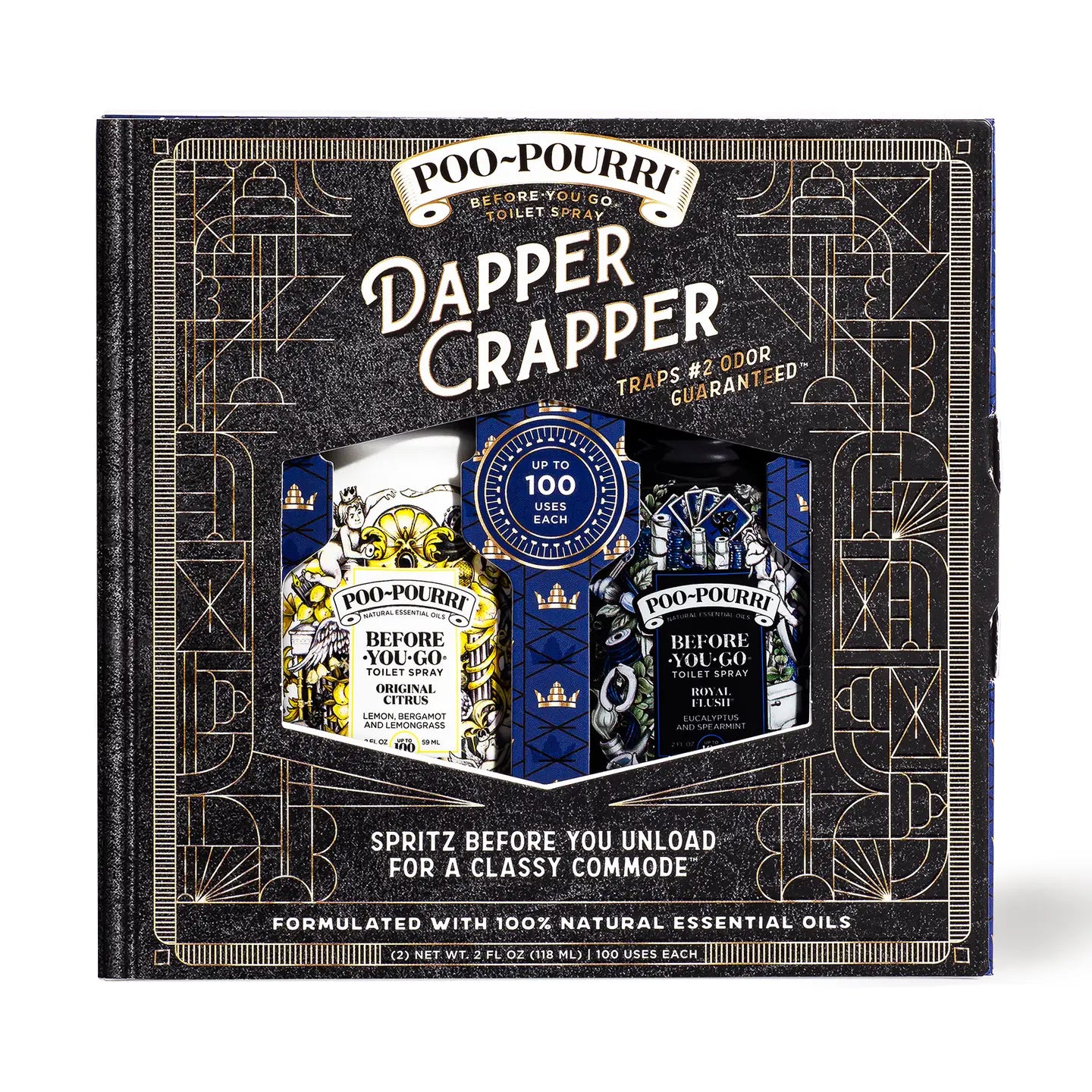 Poo~Pourri Dapper Crapper Gift Set 2 Pack 2 oz