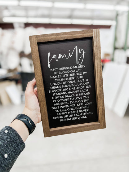 Family Isn't Defined Merely By Blood | Wall Decor Home Decor