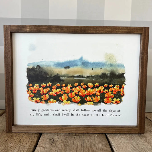 Psalm 23 Flower Field | Spring Home Decor