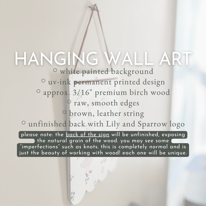 Bear Hanging Wall Art | Nursery Wall Decor
