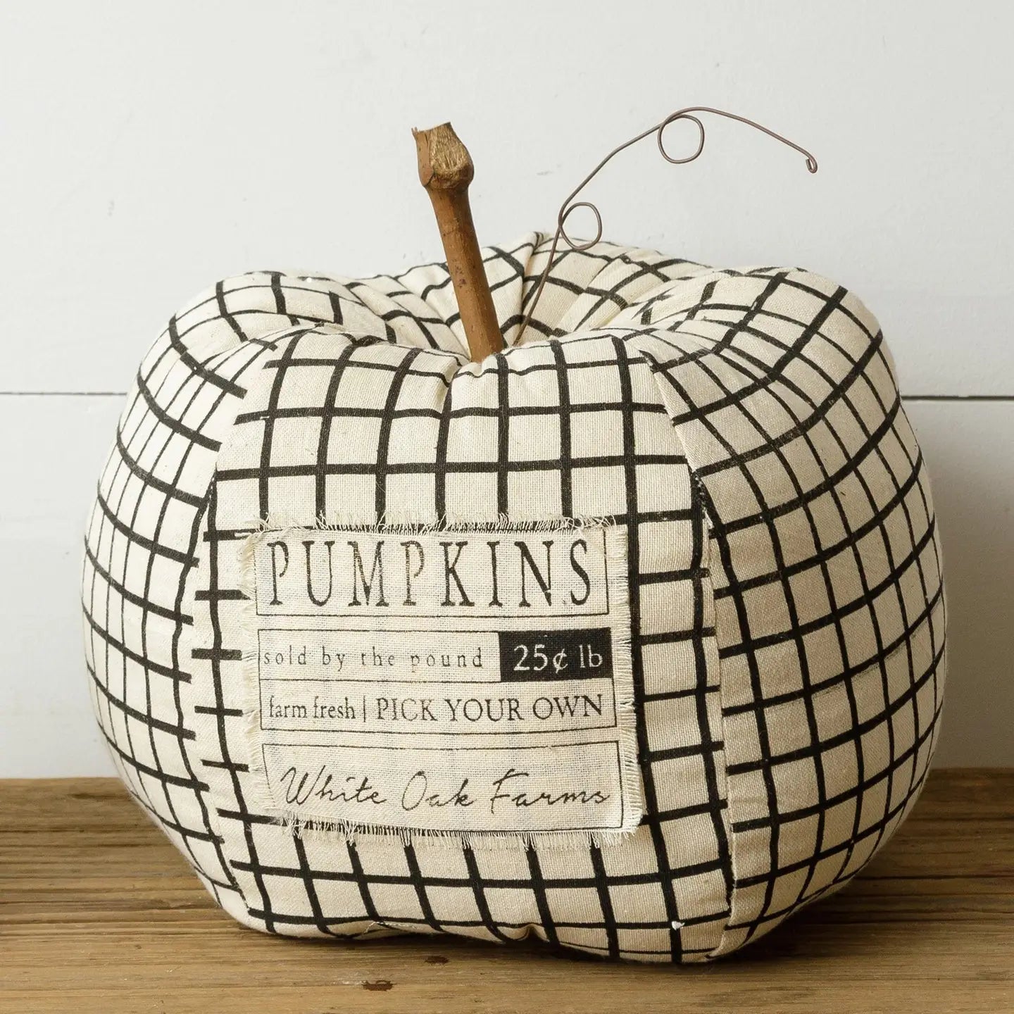 Window Pane Check Pumpkin with Patch