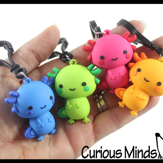 1 Axolotl Accessory - Small On Clip For Keychain, Backpack