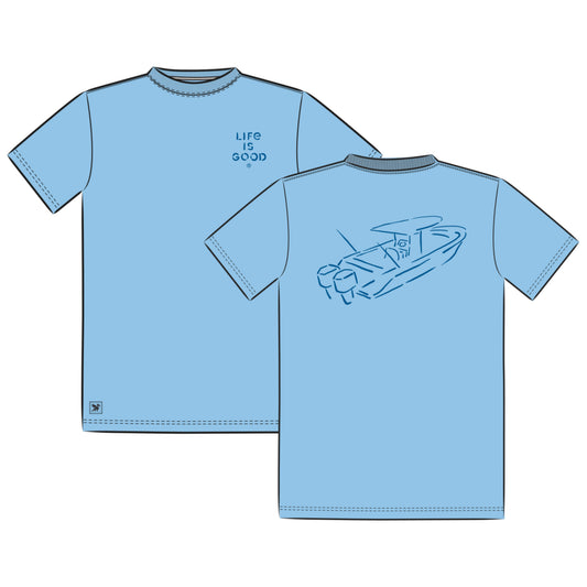 Men's Open Console Boat Brush Short Sleeve Crusher Tee